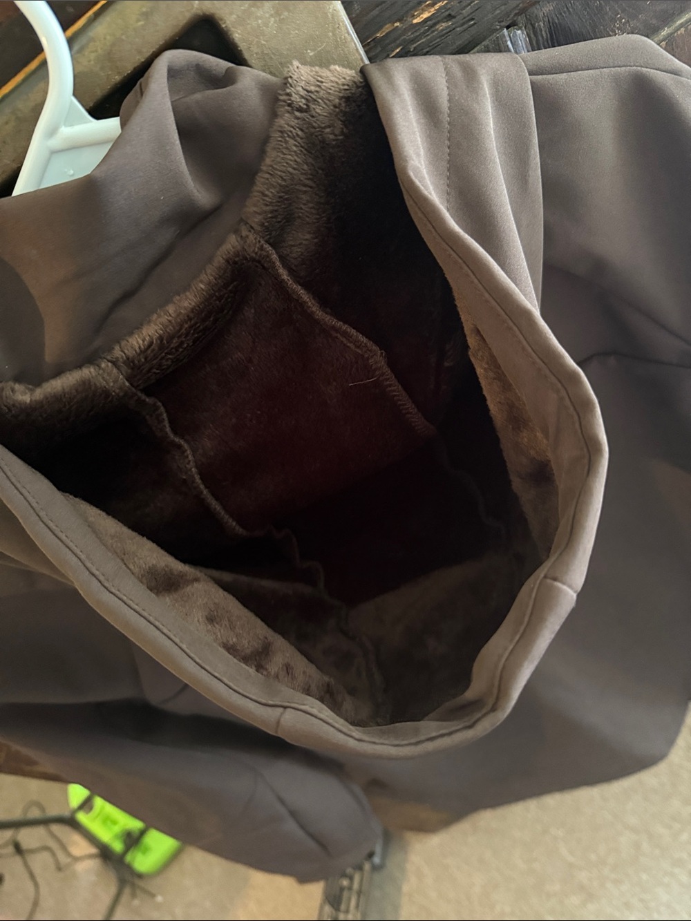 Mondetta Dark Brown Hooded Trench Coat - Picture 5 of 6